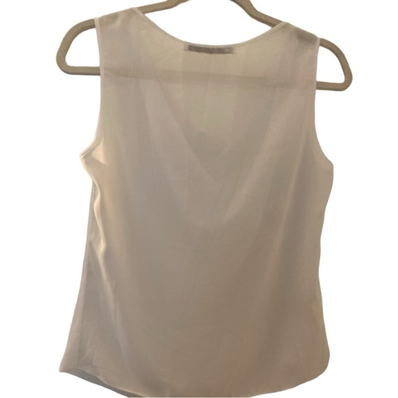 Luigi Bertolli  white sleeveless blouse, size 40. Draped neckline. - Picture 2 of 5